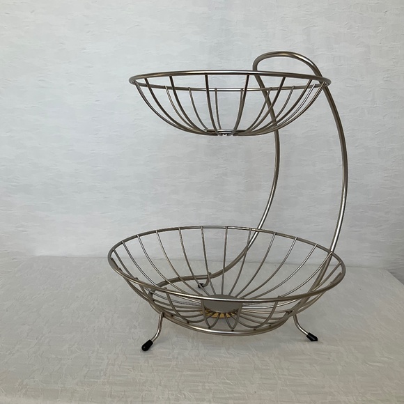 Fruit Stand Metal Wire Countertop Tiered Produce Holder Fruit Vegetable Stand - Picture 1 of 7